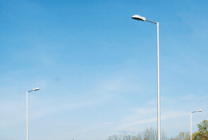 Round conical lighting pole2